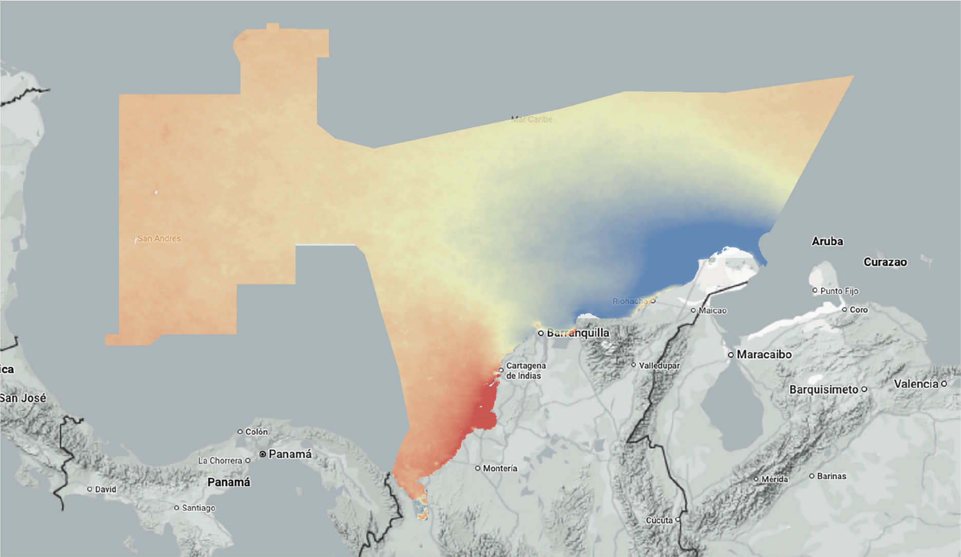 mapa temperatura