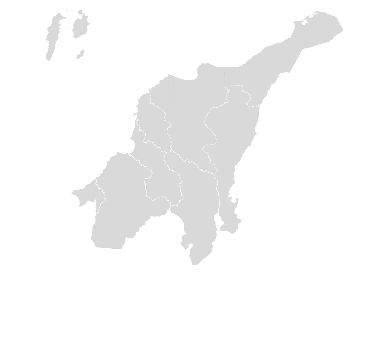 Mapa base Colombia por departamentos